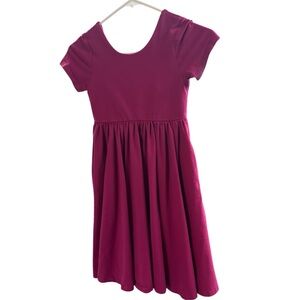 Ollie Jay! Girls' Twirl Neck Magenta  Dress w/pockets